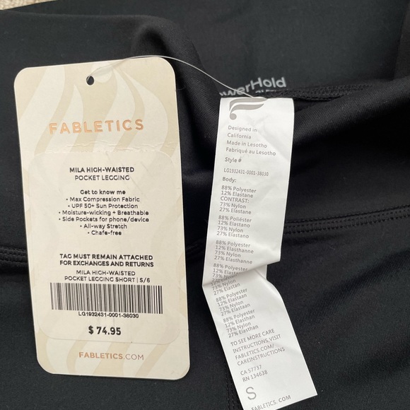 Fabletics Mila High Waisted Pocket Leggings Mesh (Black) - Picture 4 of 5